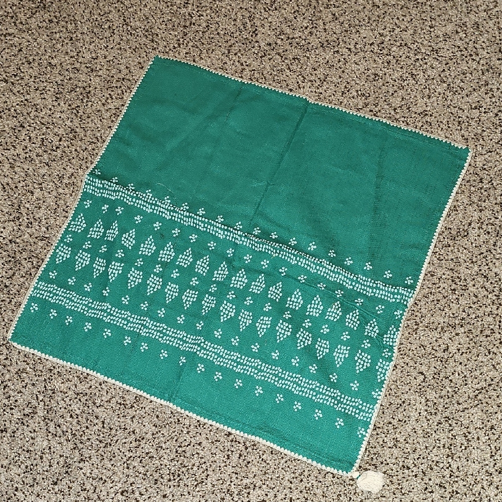 One Opalhouse Jungalow Green Fabric Napkin with White Boho Accents